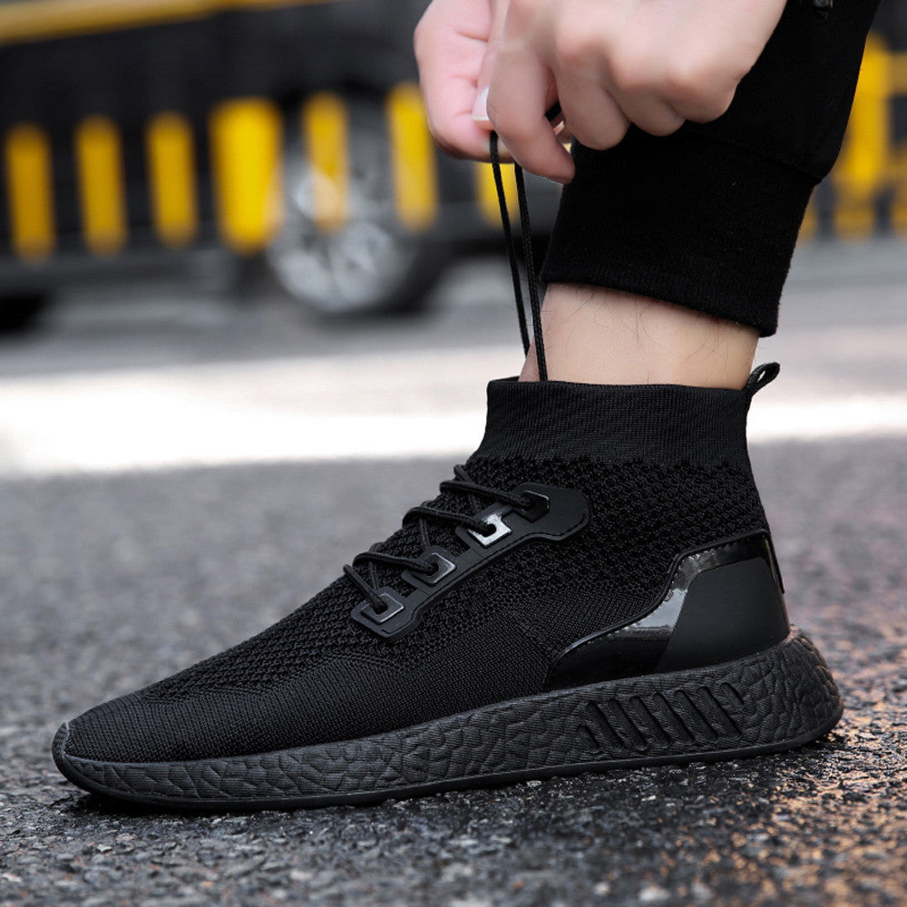 Fashion Men High Help Soft Sole Running Shoes Gym Shoes Socks Shoes